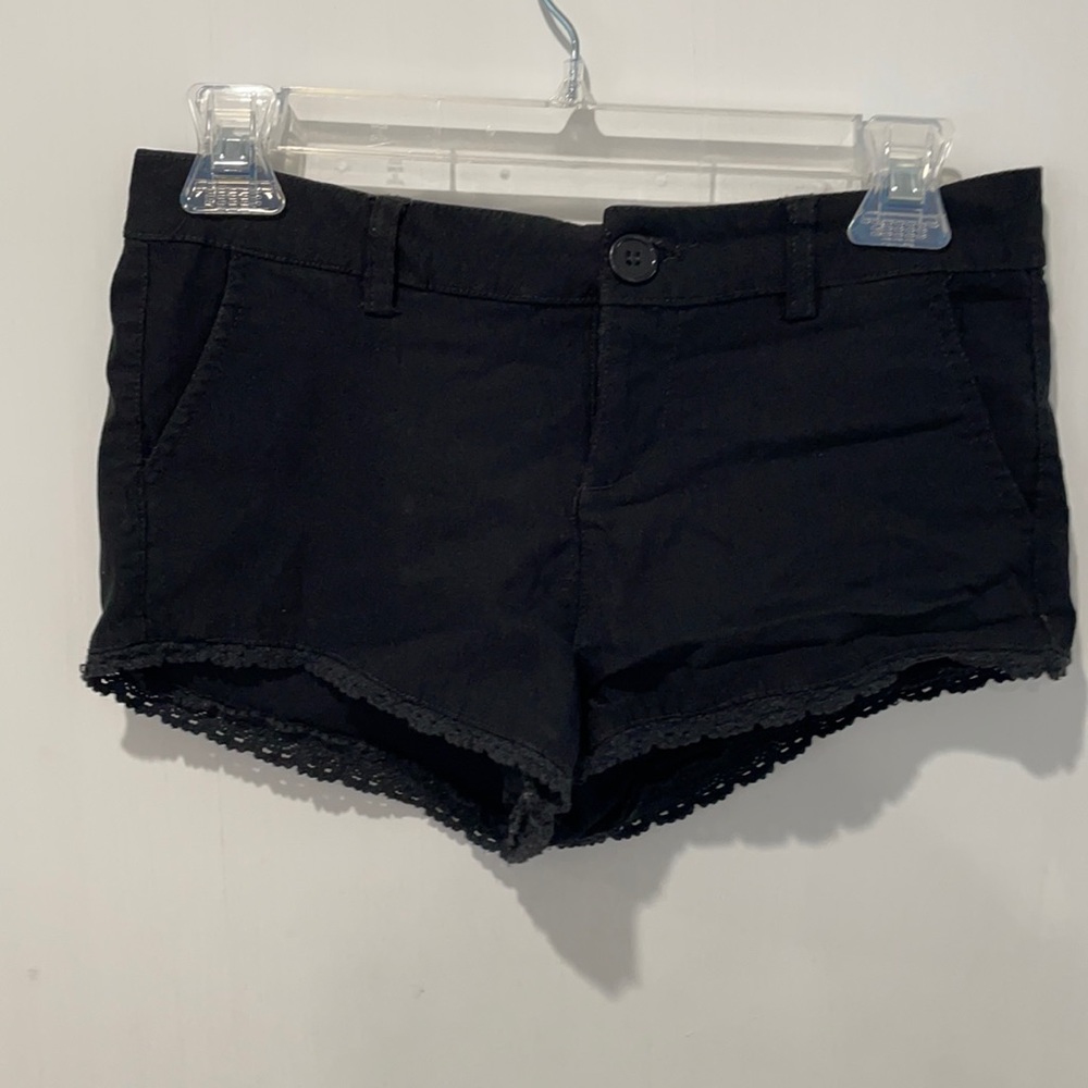 Dollhouse Black Lace Detail Shorts